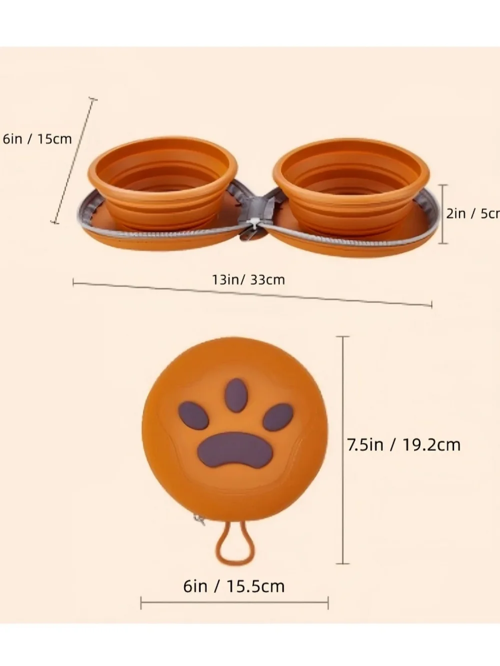 Pet Silicone Feeding Bowl With Storage Case